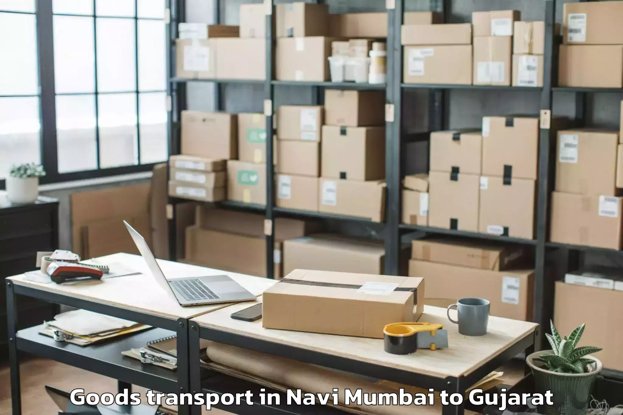 Top Navi Mumbai to Lavad Goods Transport Available